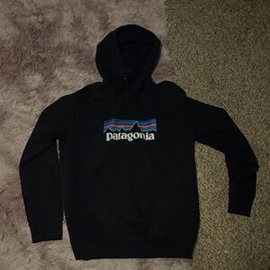 Patagonia Black Hoodie with Logo